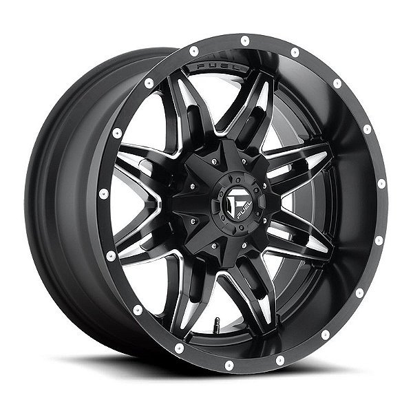 Roda Fuel Lethal D567 20x10 8x165.1  -12mm Preto Fosco Fresado