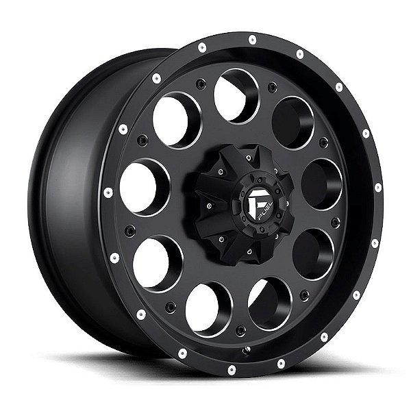 Roda Fuel Revolver D525 18x9 8x165.1  -12mm  Preto Fosco Fresada