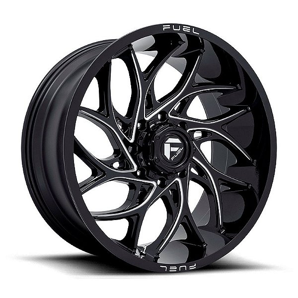Roda Fuel Runner D741 20x9 8x165.1  +1mm Preto Brilhante Fresado