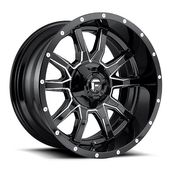 Roda Fuel Vandal D627 20x9 8x165.1  +20mm Preto Brilhante Fresado