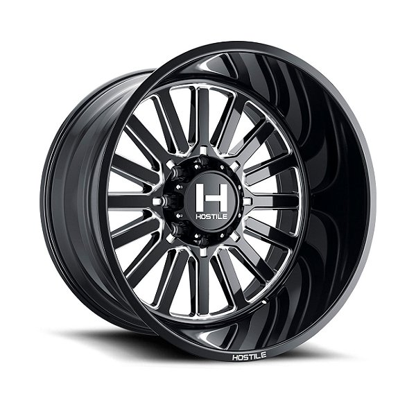 Roda Hostile Titan  H127  20x10  8x165.1  -19mm  Preto Fresado
