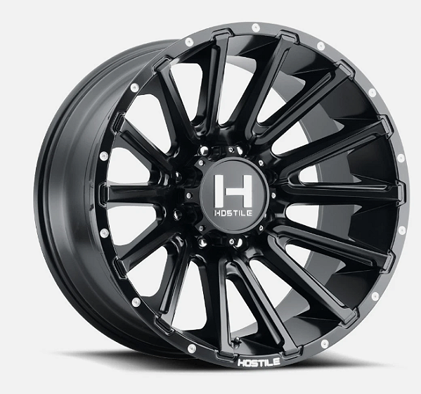Roda Hostile Typhoon H123 20x10 6x139.7 -19mm Preto Brilhante