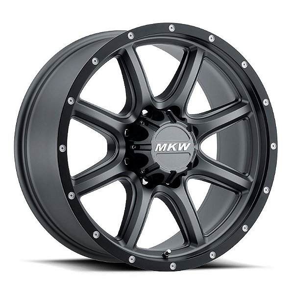 Roda MKW  M202  20x09  8x165.1  +10mm Cinza c/ Borda Preta