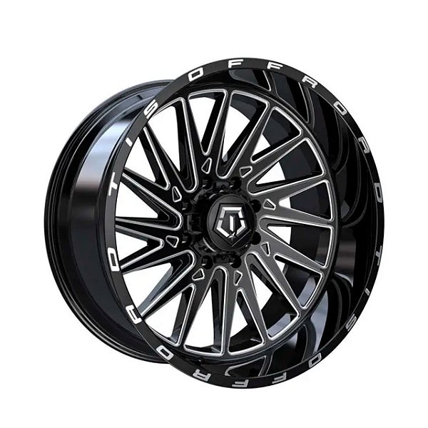 Roda TIS H547  22x12  8x165.1  -44mm  Preto Fresado
