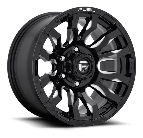 Roda Fuel Blitz  D673  20x9  8x165.1  +20mm  Preto Brilhante Fresado