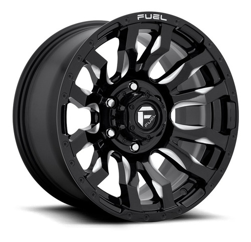 Roda Fuel Blitz D673  20x10  6x139.7  +1mm  Preto Brilhante Fresado