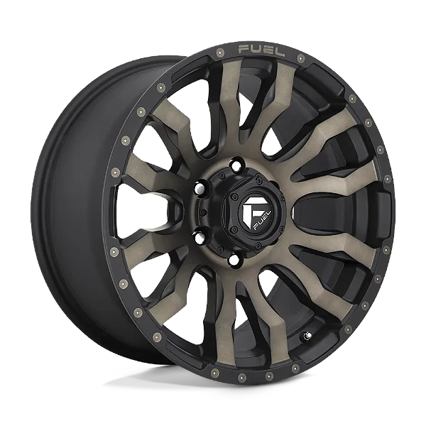 Roda Fuel Blitz D674  20x10  6x139.7  -18mm  Preto c/ Bronze Fosco