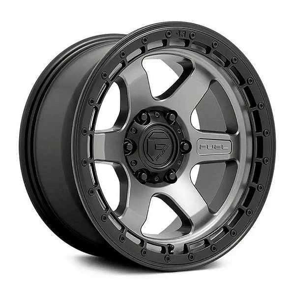 Roda Fuel Block D752  18x9  6x139.7  +20mm  Grafite Borda Preta