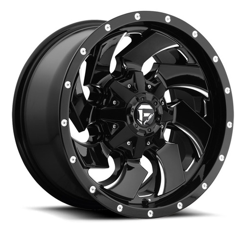 Roda Fuel Cleaver  D574  18x9  6x135/6x139.7  -12mm  Preto Brilhante Fresado