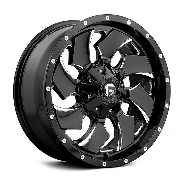 Roda Fuel Cleaver D574  20x9  5x114/5x127 +1mm  Preto Brilhante Fresado