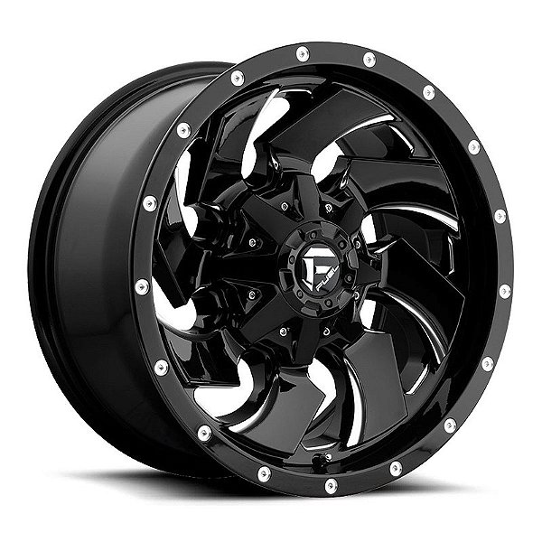Roda Fuel Cleaver D574  20x9  8x165.1  +1mm Preto Brilhante Fresado
