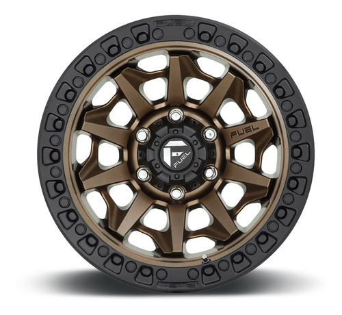 Roda Fuel Covert D696 20x09 8x165.1 +1mm Bronze c/ Borda Preta