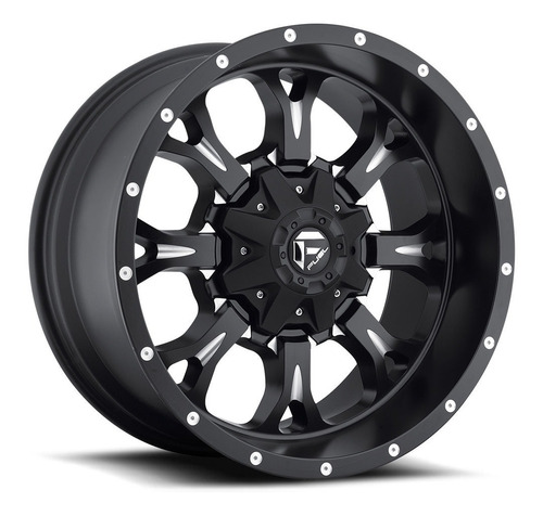Roda Fuel Krank D517  18x9  8x165.1 +20mm  Preto Brilhante Fresado