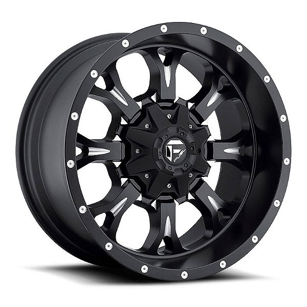 Roda Fuel Krank D517 17x9 8x165.1  +1mm  Preto Brilhante Fresado
