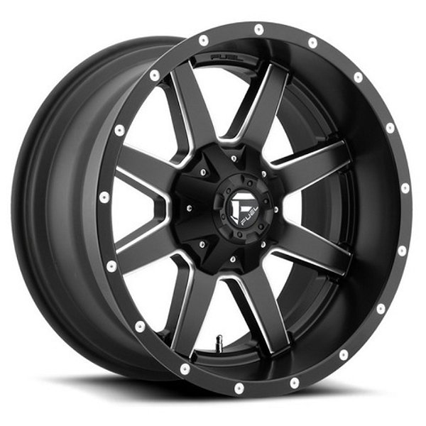 Roda Fuel Maverick D538 22x10 8x165.1 +10mm Preto Fosco Borda Fresada