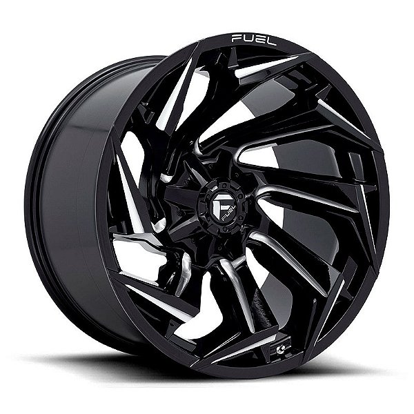 Roda Fuel Reaction D753 22x10 6x135/6x139.7  -18mm  Preto Brilhante Frisado