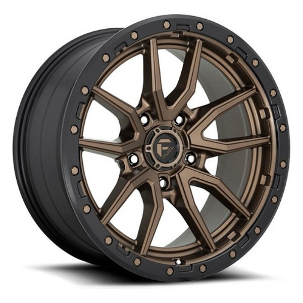 Roda Fuel Rebel 20x09 5x139.7 +1mm Bronze c/ Borda Preta