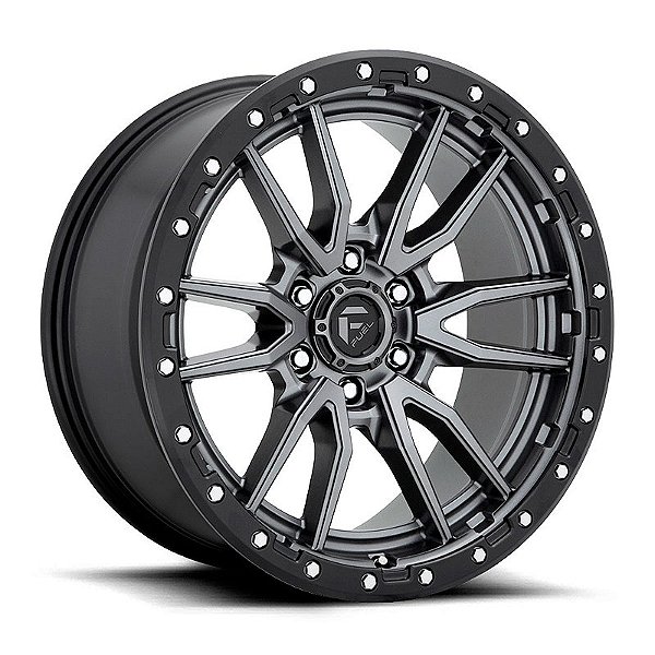 Roda Fuel Rebel D680 22x10 8x170  -18mm  Grafite Borda Preta