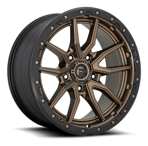 Roda Fuel Rebel D681 20x9 8x165.1  +1mm  Bronze Borda Preta