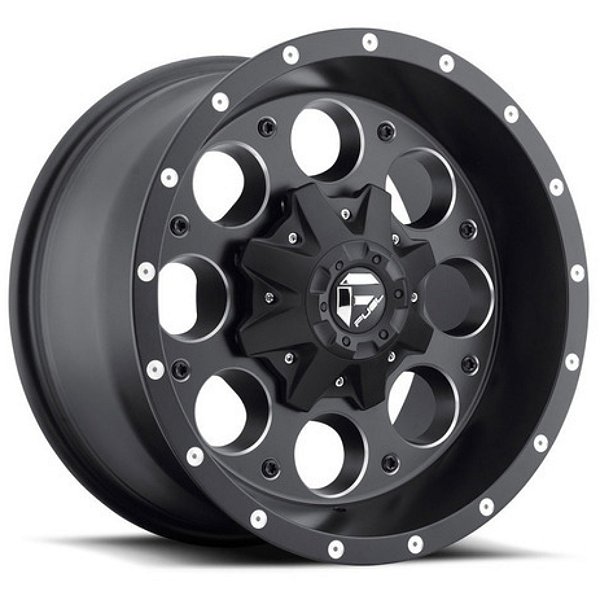 Roda Fuel Revolver D525  15x10  5x114/5x120  -43mm Preto Brilhante Fresado