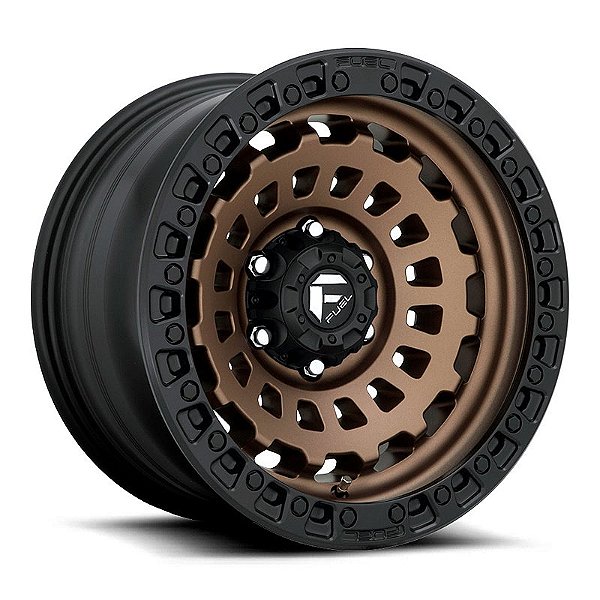 Roda Fuel Zephyr D634  17x9 6x139.7  0mm  Bronze Borda Preta