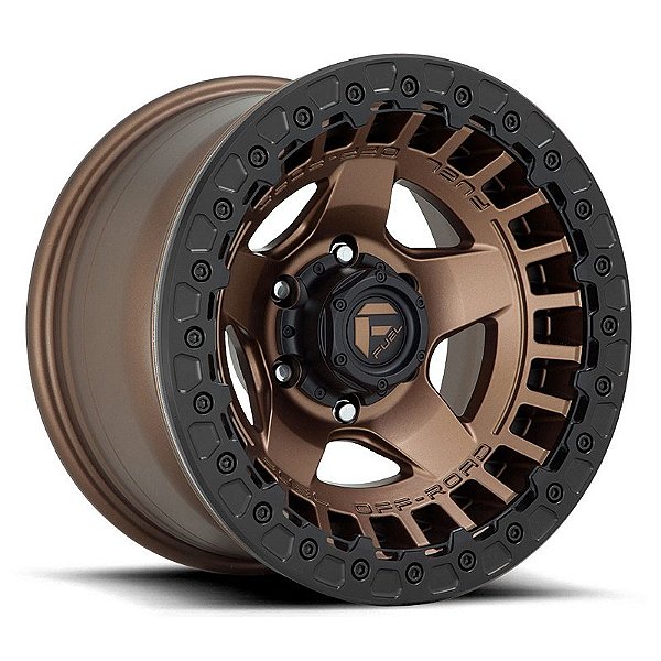 Roda Fuel Warp D119 c/ Beadlock 17x9 6x139.7 -15mm Bronze Fosco