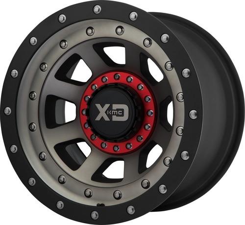 Roda XD FMJ XD137 20x9 6x135/6x139.7 0MM  Cinza Centro Vermelho