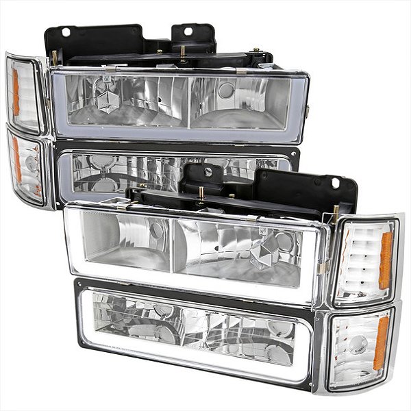Farol Dianteiro Silverado  1994/2004 Oled Cristal