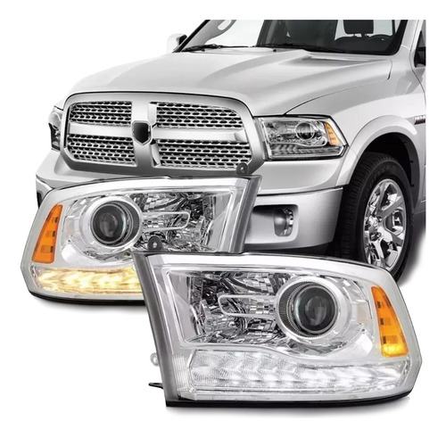 Farol Dianteiro Ram 2012/2018  Modelo 2018 Cristal