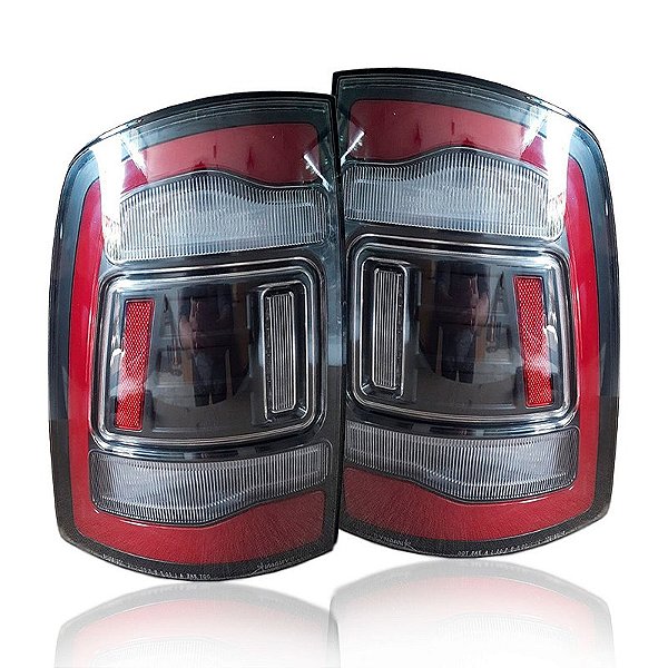 Lanterna Traseira Ram 2010/2012 Modelo 2021 Vermelha/Cristal
