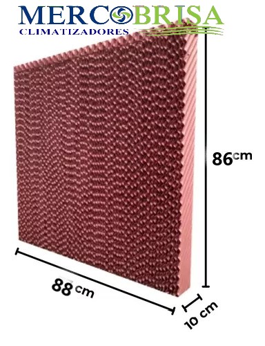 PLACAS EVAPORATIVAS 0,86 CM X 0,88 X 0,10 CM PERFIL BAIXO,PARA CLIMATIZADORES MERCOBRISA MB-300 30.000M³-H IMPORTADOS.(PREÇO UNITÁRIO!)