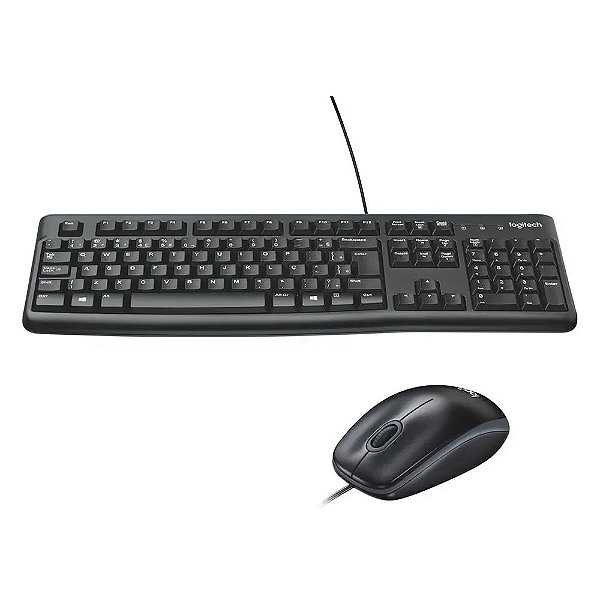 Kit Teclado E Mouse Com Fio Logitech - Mk120