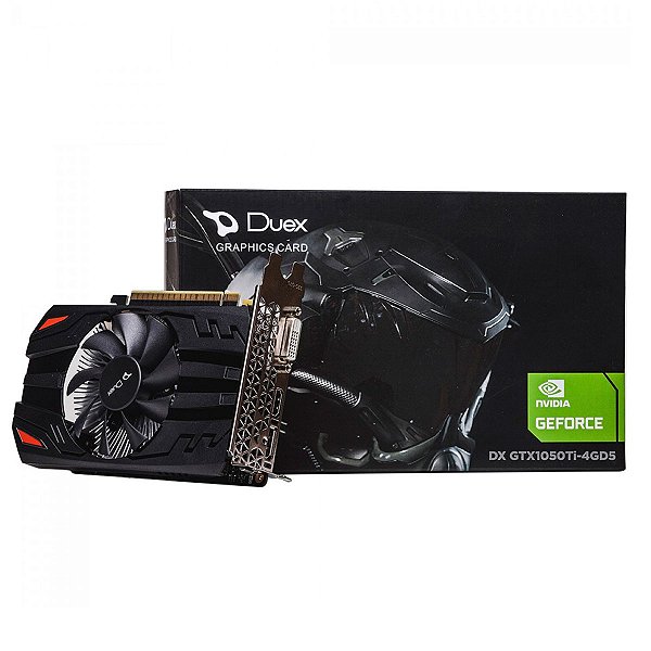 Placa De Vídeo Duex NVIDIA GeForce GTX 1050 Ti, 4GB, DDR5, 128Bit, DXGTX1050Ti-4GD5