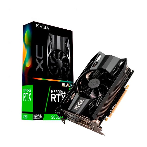 Placa de Video EVGA GeForce RTX 2060 6GB GDDR6 XC Black 192-bit, 06G-P4-2061-KR