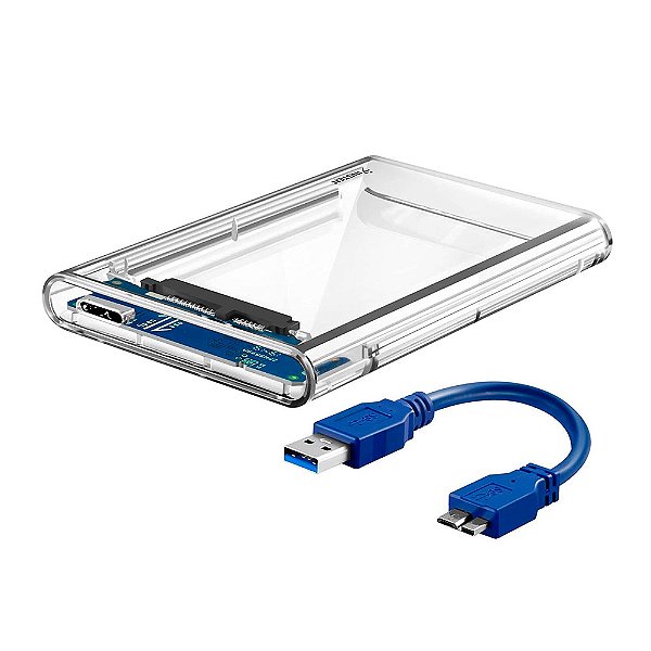 Case Para Hd Ssd Externo Enclosure - ET2539 - 2.5" - TRANSPARENTE