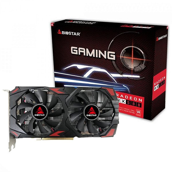 Placa De Vídeo Biostar AMD Radeon RX 580, 8GB, GDDR5, 256 Bi
