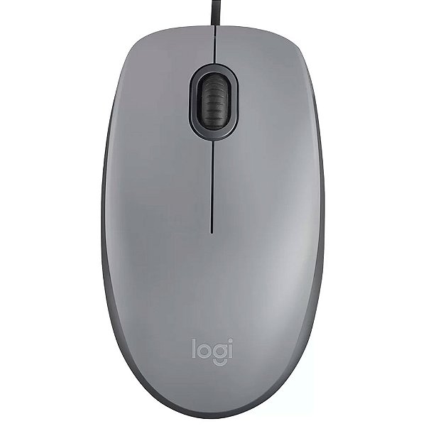Mouse Óptico com Clique Silencioso Logitech - M110 - Cinza