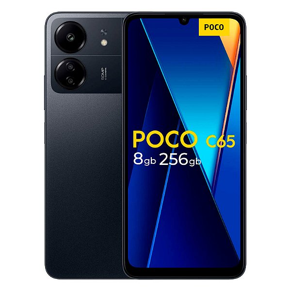 Smartphone Poco C65 - 8Gb ram - 256Gb - Câmera 50MP - Black - Global Version