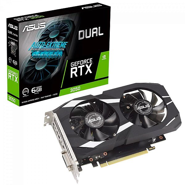 Placa de Vídeo Asus Dual NVIDIA GeForce RTX 3050 2X, 6GB, GDDR6, DLSS, Ray Tracing