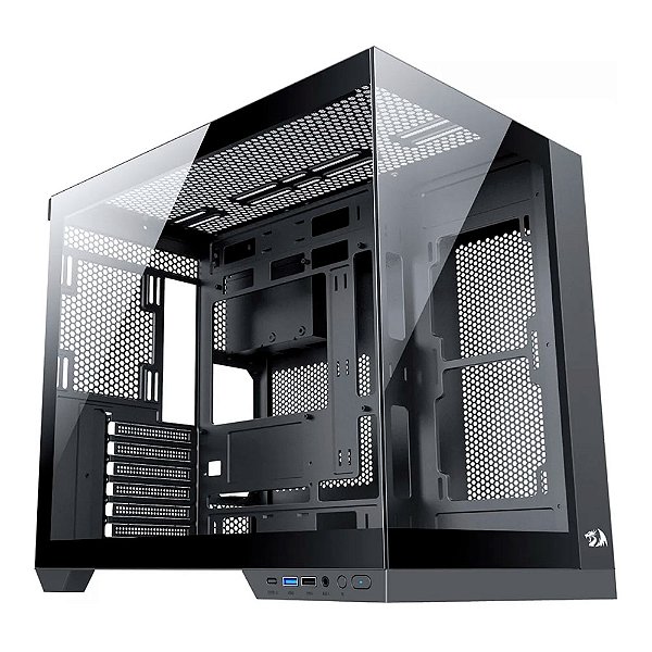 Gabinete Gamer Redragon Wideload Pro - Vidro Temperado, Preto - CA-604B-PRO