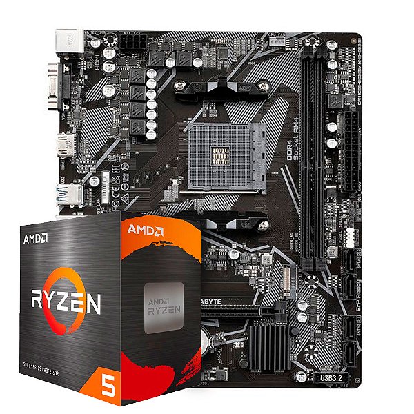 Kit Upgrade Gamer - Amd Ryzen 5 5600GT + A520M K V2 Gaming Gigabyte