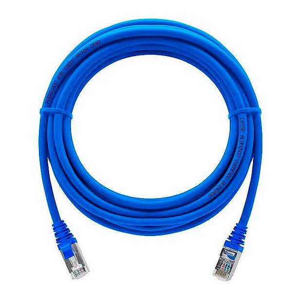 Cabo De Rede 3 Metros Montado Fio Internet Lan RJ45 Roteador Modem