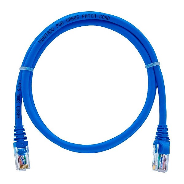 Cabo De Rede 1 Metro Montado Fio Internet Lan RJ45 Roteador Modem
