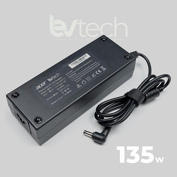 Carregador Notebook Acer Nitro 5 - 19V - 135W - 7.1a - Plug 5.5x1.7mm
