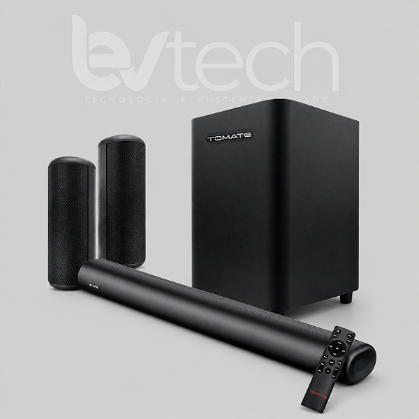 Kit Caixa de Som Sound Bar - Tomate - Bluetooth - MTS-2041 - 280W