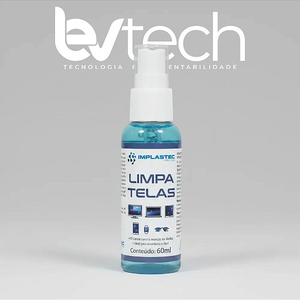 Limpa Tela Implastec 60ml - Monitores LCD LED Smartphones Tablets