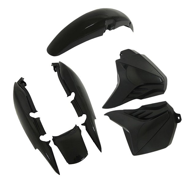 Kit Carenagem Completo Fan 125 Preto Brilhante Ano 2009 A 2013