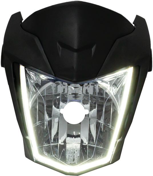 Frente Farol DRL Completo Titan 160 Cinza Fosco Ano 2024