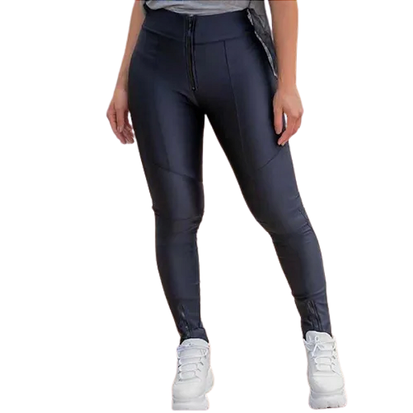 Calça Feminina Montaria Modelo Prada Com Ziper E Bolsos