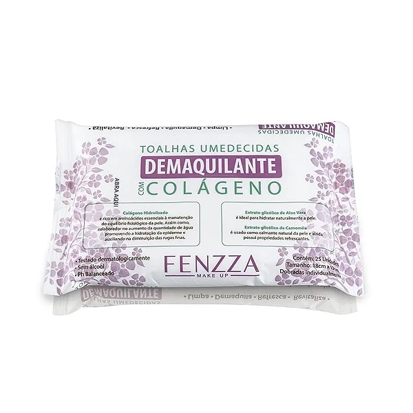 Toalhas Umedecidas demaquilante com colágeno